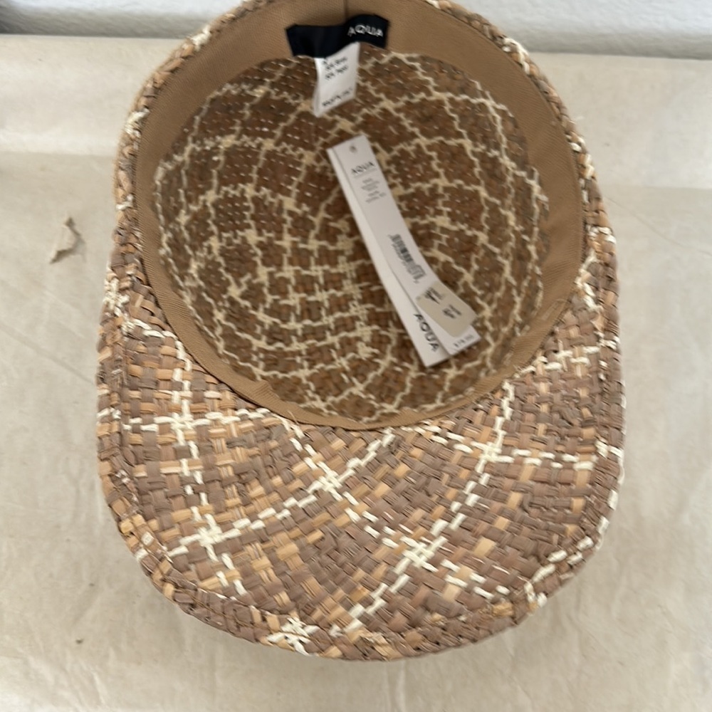 AQUA 2 TONE CAP NATURAL AND WHITE made in Italy - Picture 4 of 5